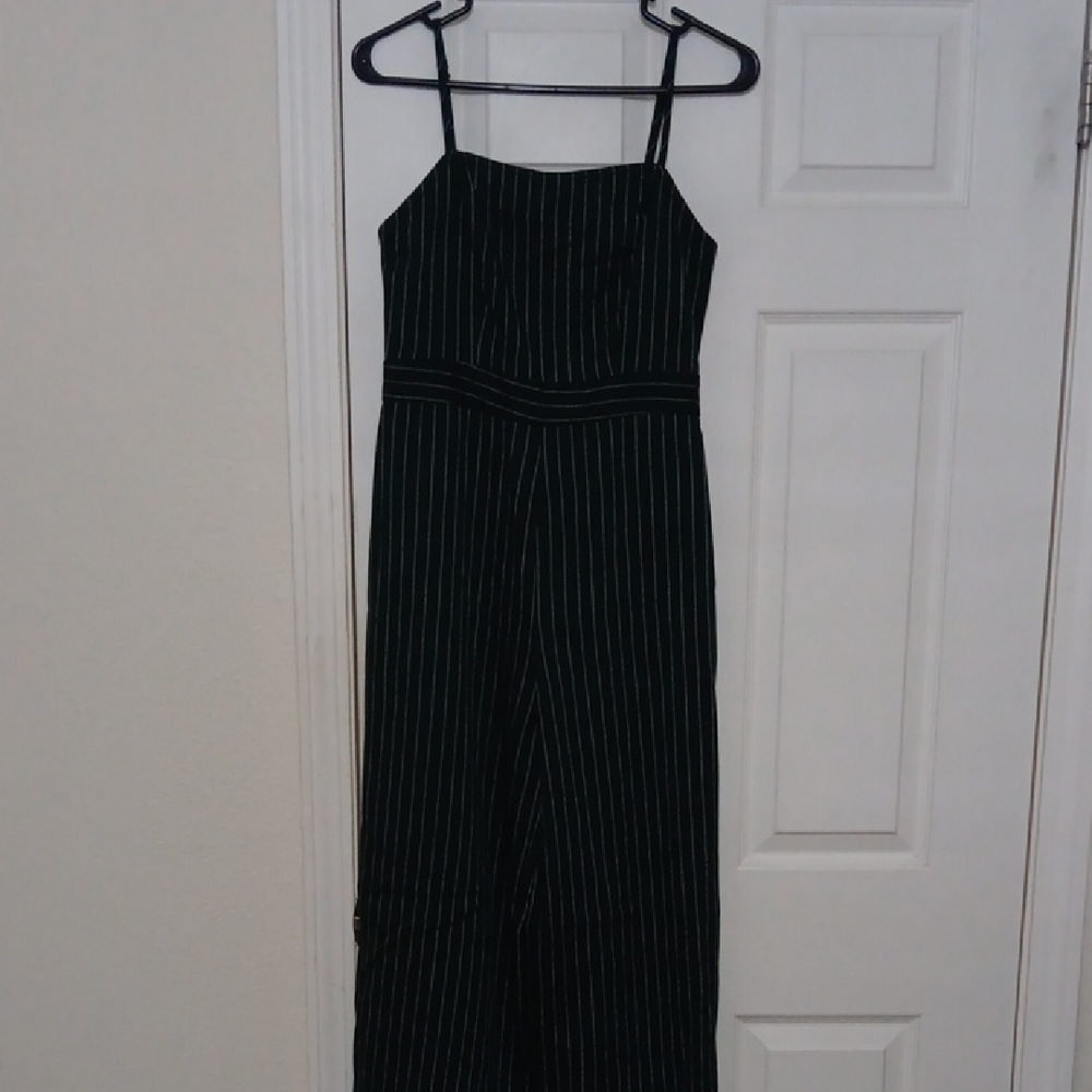 Green and White Striped Jumpsuit Forever 21